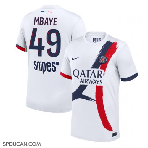 Muški Nogometni Dres Paris Saint-Germain Ibrahim Mbaye #49 Gostujuci 2025-26 Kratak Rukav